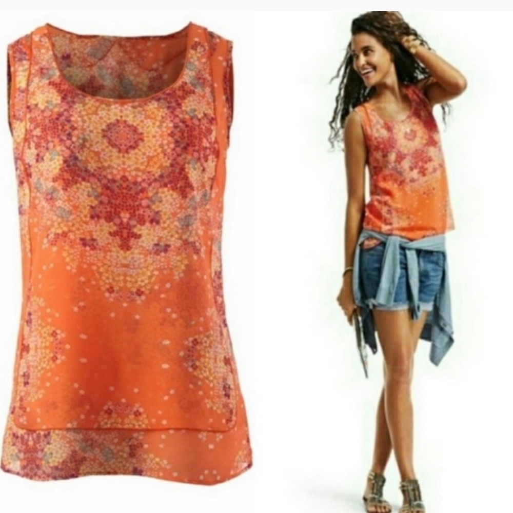 ❤️ CABI FLORAL FLOWY TOP, MERROW EDGE, SMALL